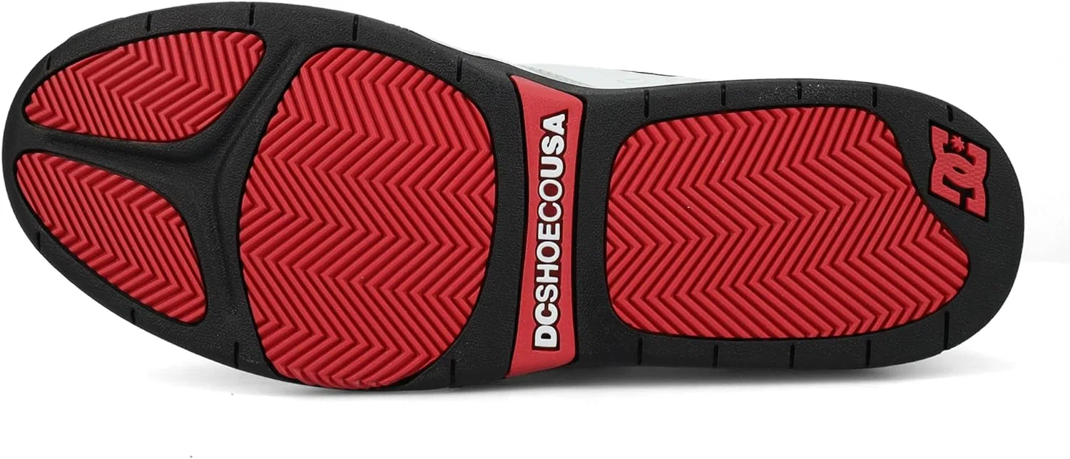 Кроссовки для скейтбординга DC Ascend, цвет White/Grey/Black/Red — фото 4