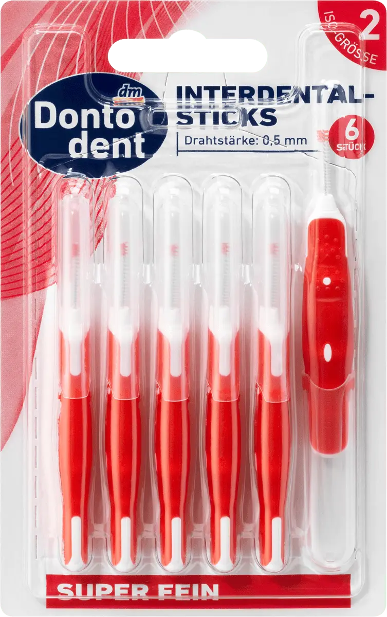 

Щетки межзубные красные 0,5 мм ISO 2 6 шт. Dontodent