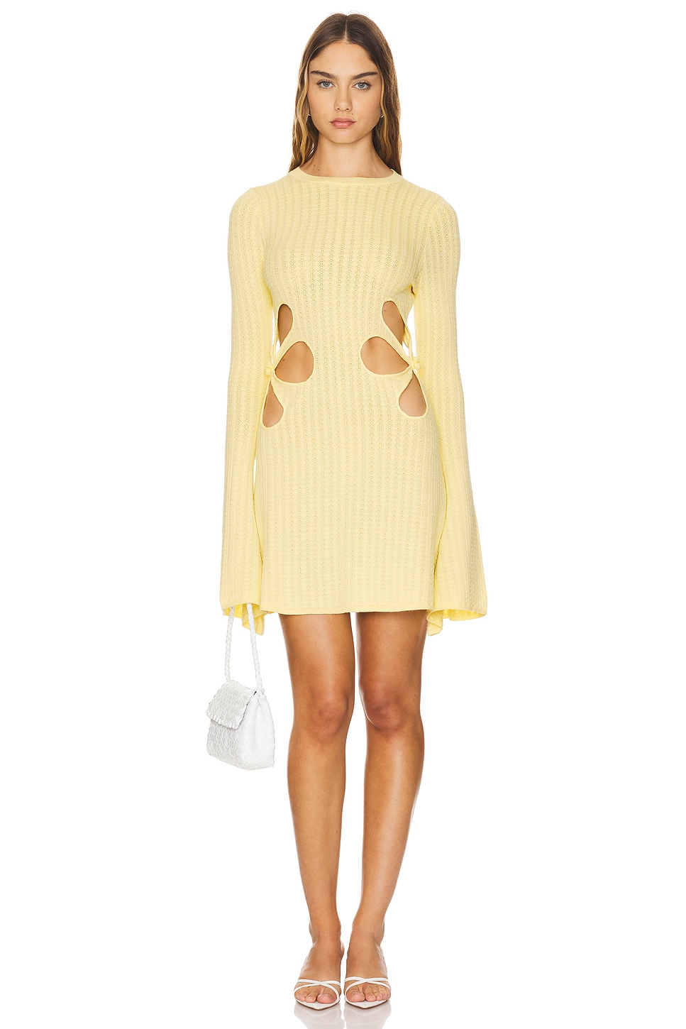 

X revolve dallas трикотажное мини-платье Sau Lee, желтый