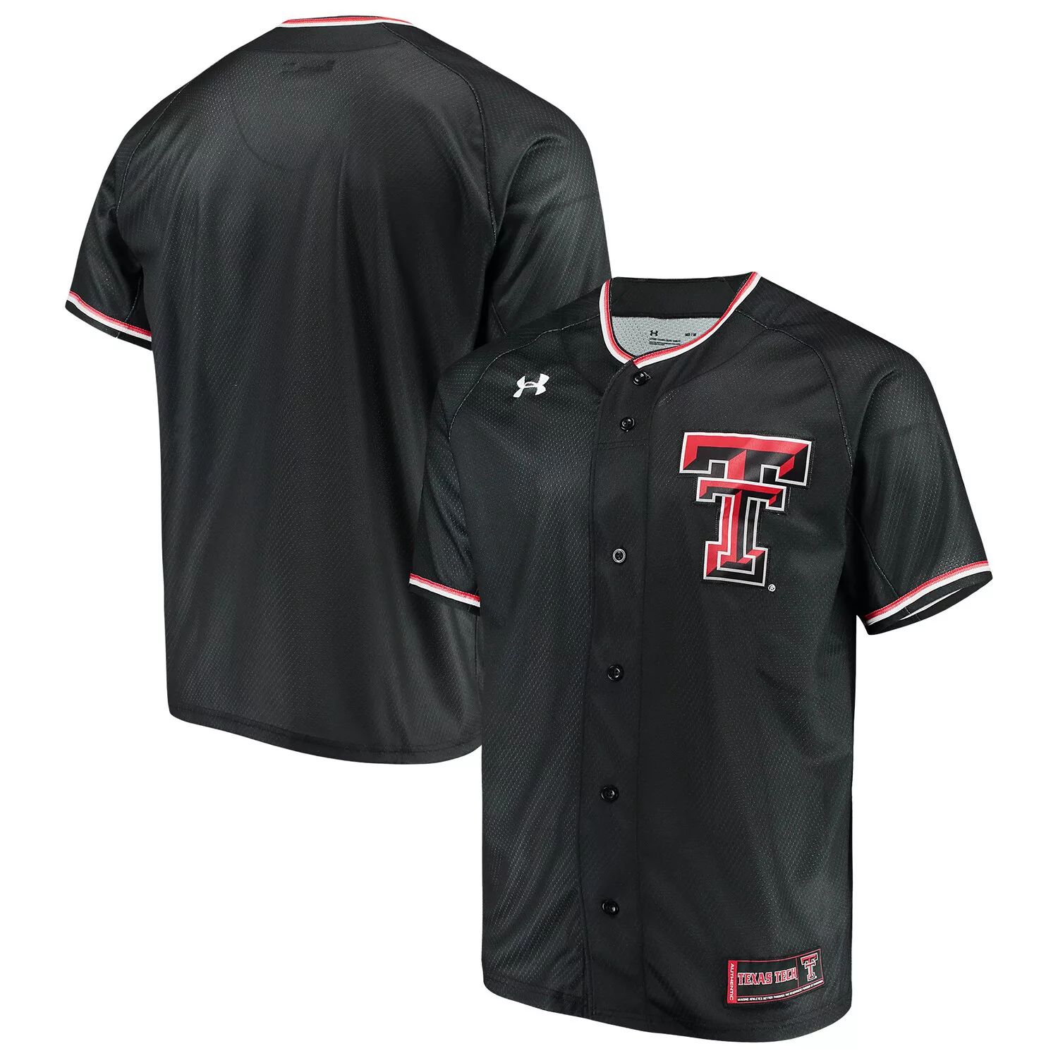 

Мужская черная бейсбольная майка Texas Tech Red Raiders Performance Replica Under Armour, Черный, Мужская черная бейсбольная майка Texas Tech Red Raiders Performance Replica Under Armour