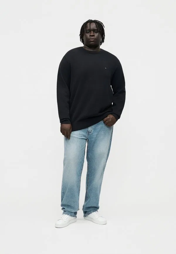 Основной структурный джемпер с круглым вырезом Tommy Hilfiger, Black — фото 2