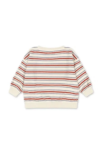 Блуза детская с рифленой фактурой Itty Rib Sweat Shirt Konges Sløjd, бежевый — фото 2