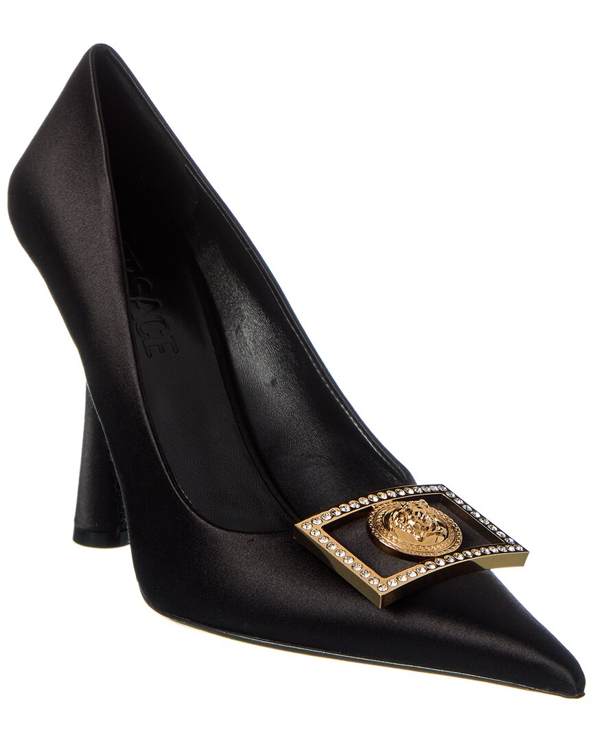 Туфли-лодочки Versace Medusa Plaque Satin, черный