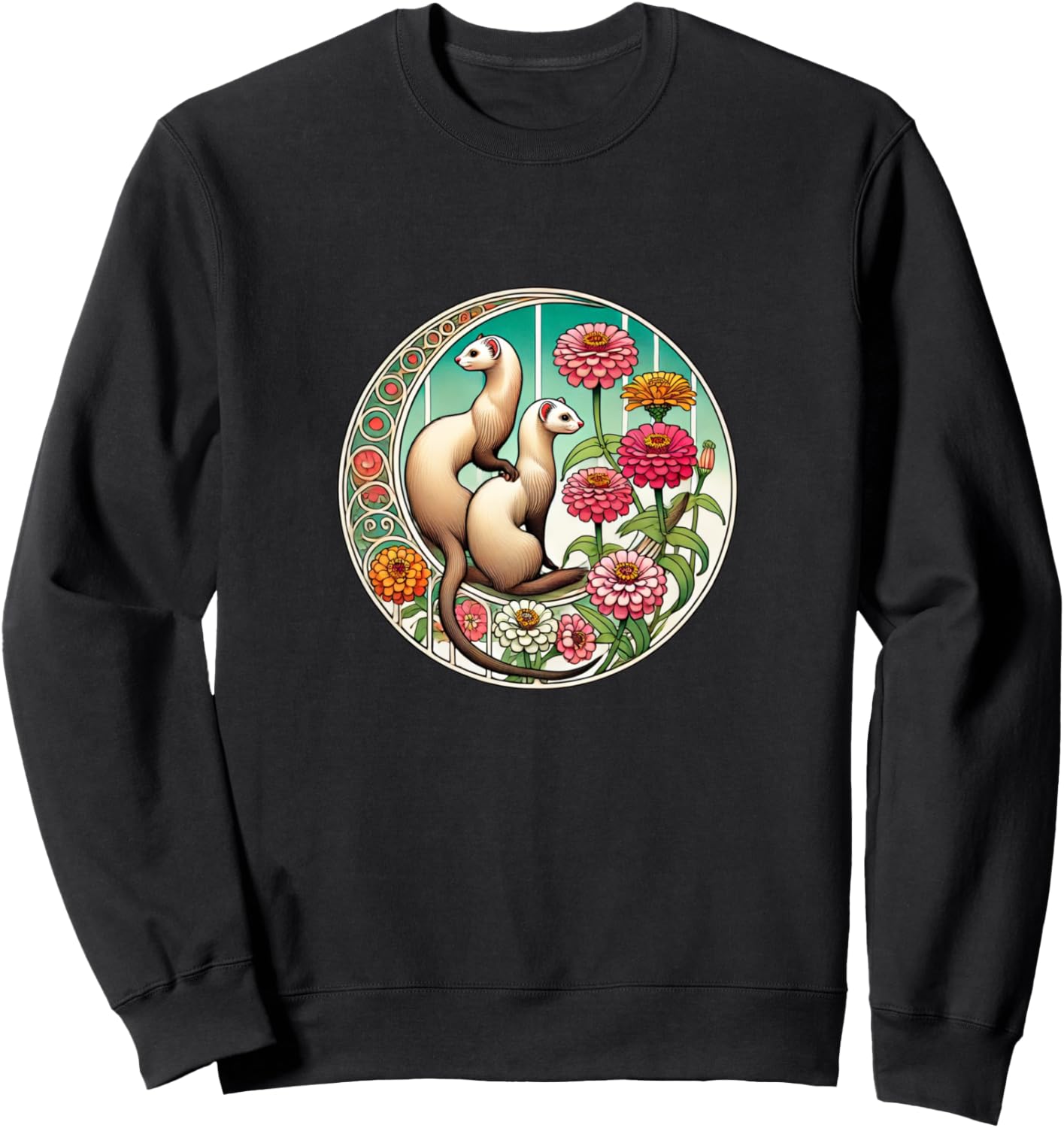 

Толстовка с изображением хорька в стиле модерн Cat Snugg, черный