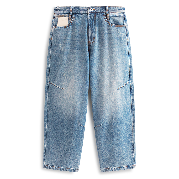 

Джинсы Washed Distressed Straight Fit мужские PEACEBIRD MEN, denim medium синий 1