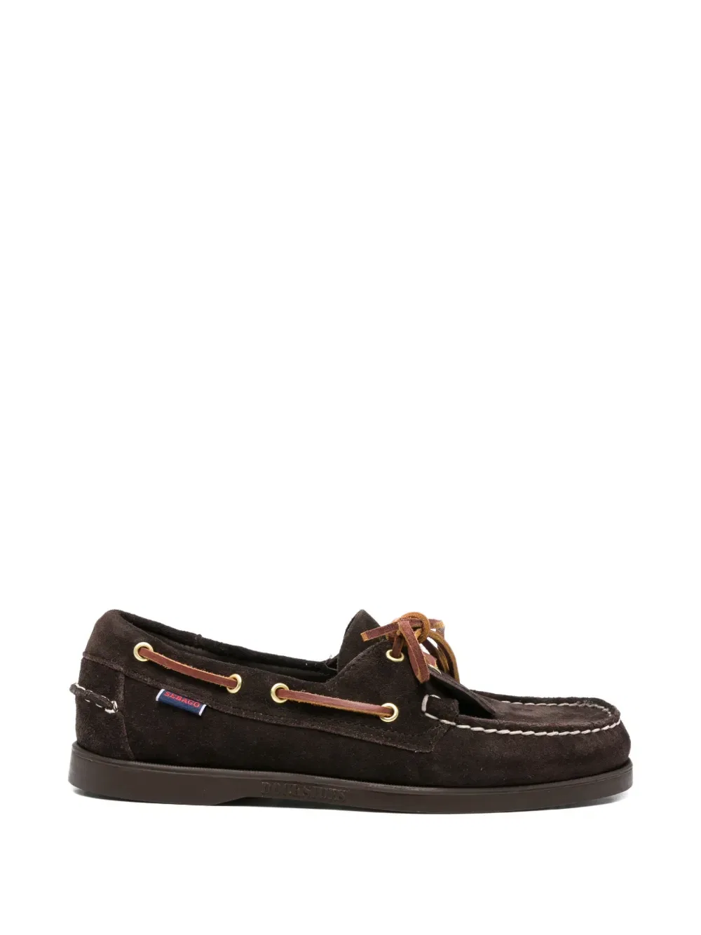 Замшевые лодочные туфли Docksides Sebago, коричневый