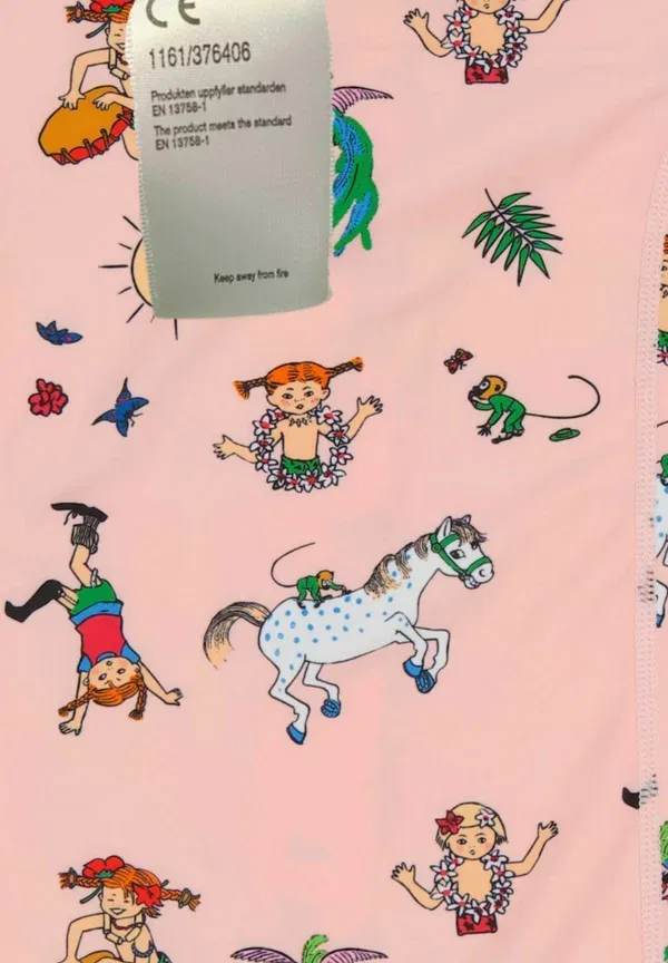 Купальник с защитой от солнца Pippi Longstocking Geggamoja, нежно-розовый — фото 4