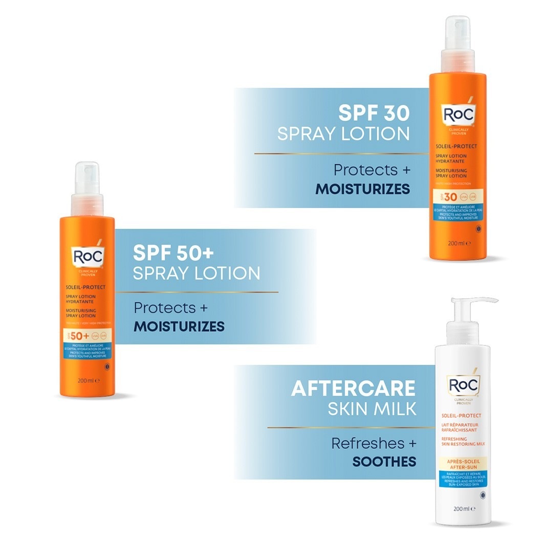 Солнцезащитный крем soleil-protect moisturising spray lotion Roc, объем 200 мл — фото 3