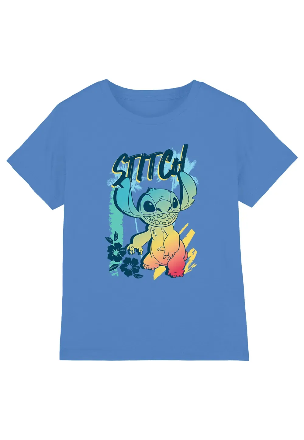 Футболка детская с принтом Lilo & Stitch Disney, синий — фото 4