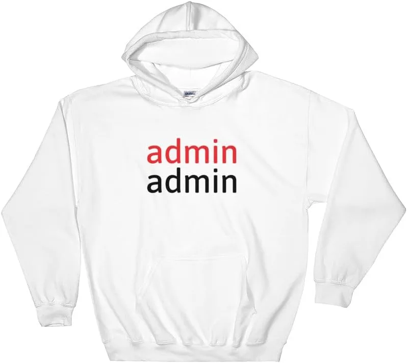 generic Толстовка с капюшоном admin admin (черный текст) — фото 3