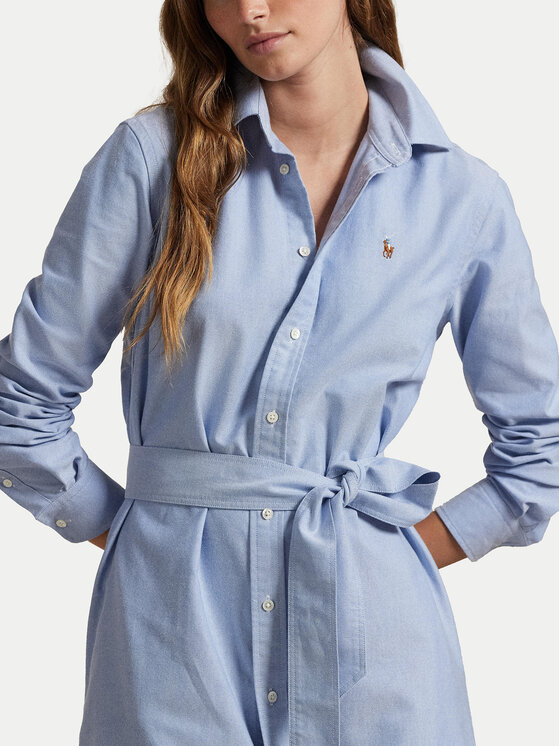 Платье-Рубашка прямого кроя 211928804002 Polo Ralph Lauren, синий — фото 4