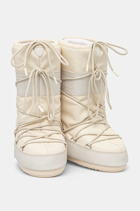 Зимние ботинки женские Moon Boot MB ICON RUBBER из искусственной кожи, бежевый — фото 3