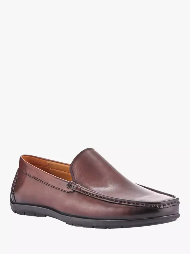 Мокасины Rawston Wide Fit из кожи Jones Bootmaker, Brown — фото 2