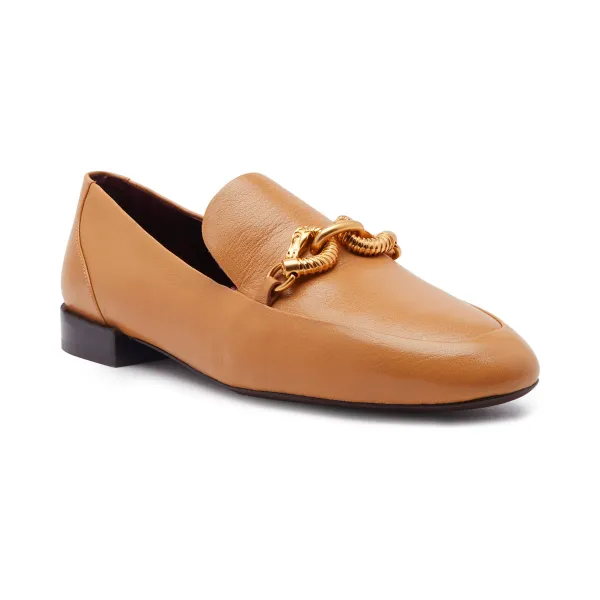 Кожаные лоферы Джесса Tory Burch, коричневый