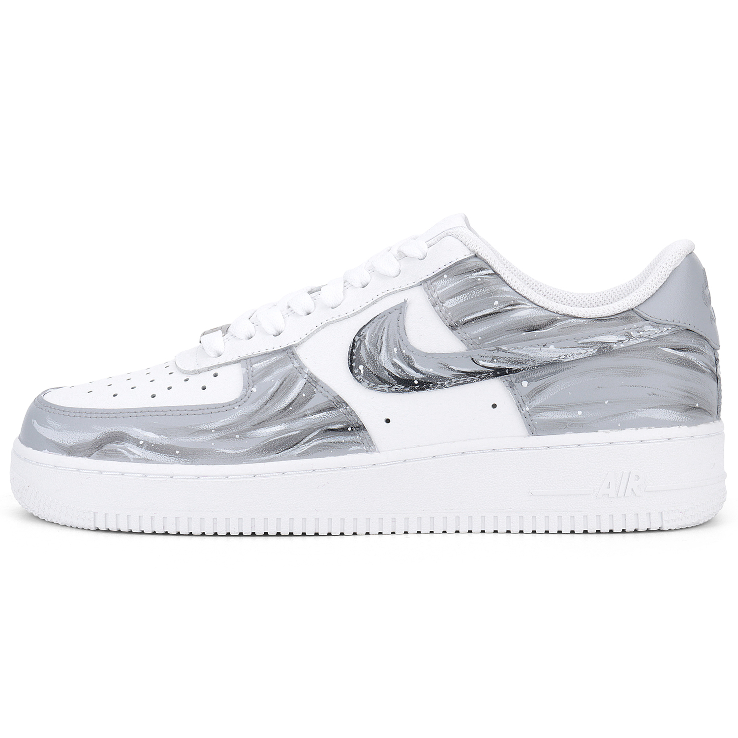 Nike Кроссовки Air Force 1 с амортизацией, противоскользящим покрытием, низкие, для скейтбординга, унисекс, серый — фото 3