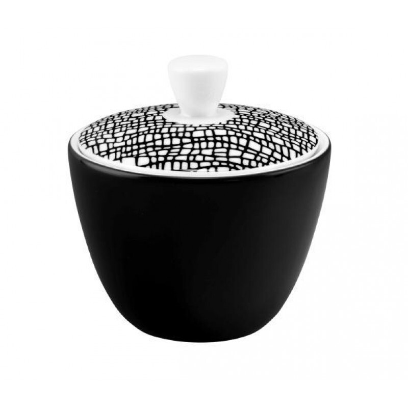 

Life Fashion - Сахарница Glamorous Black 0,26 л Seltmann Weiden, белый черный