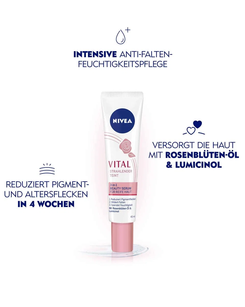 Молочко для умывания Beiersdorf — Для лица NIVEA Vital Radiant Complexion -в-1 для зрелой кожи, 40 мл — фото 3