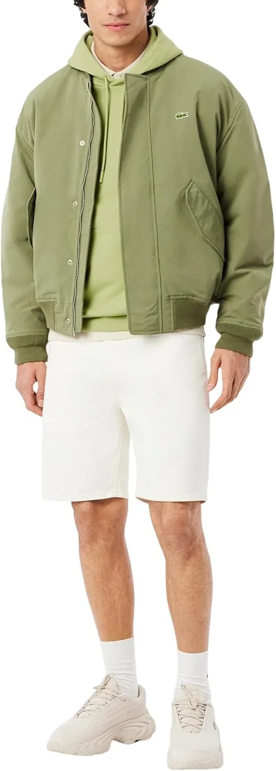Мужская хлопковая флисовая толстовка Lacoste, Birch — фото 4