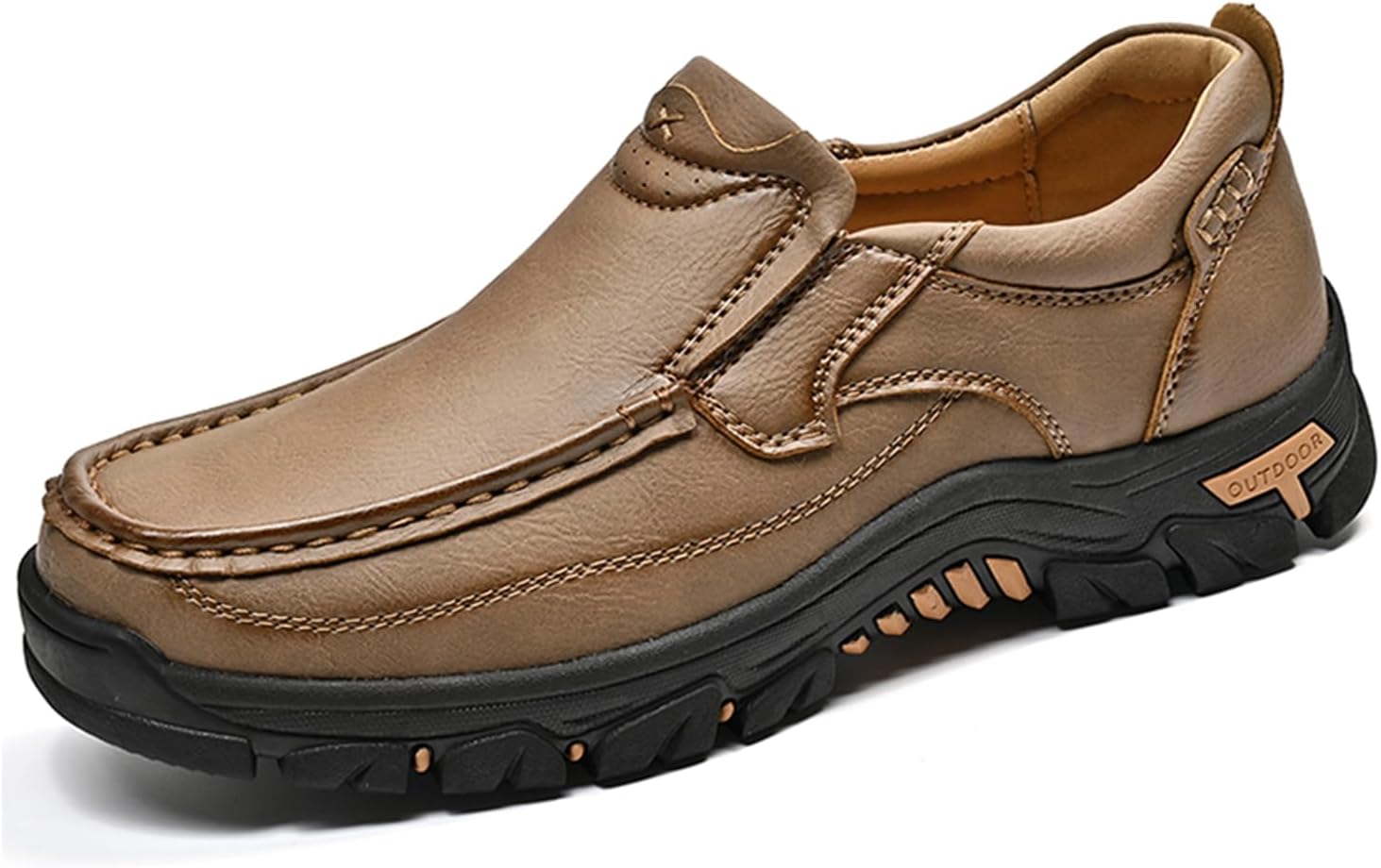 

Мужские лоферы MOSTELO, слипоны из кожи, повседневная удобная обувь для работы, офиса, прогулок и нарядного выхода, хаки