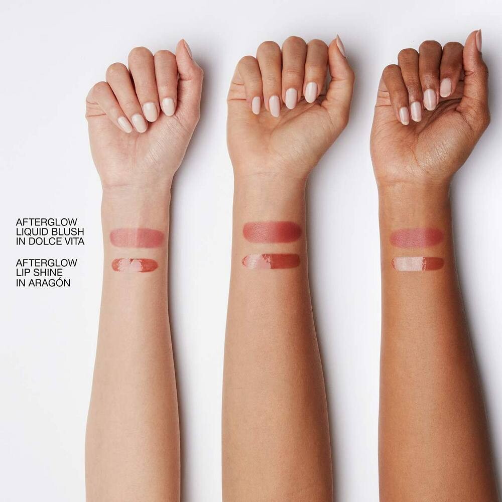 NARS Mini Afterglow Жидкие румяна и блеск для губ Дуэт, цвет Dolce Vita & Aragon — фото 2
