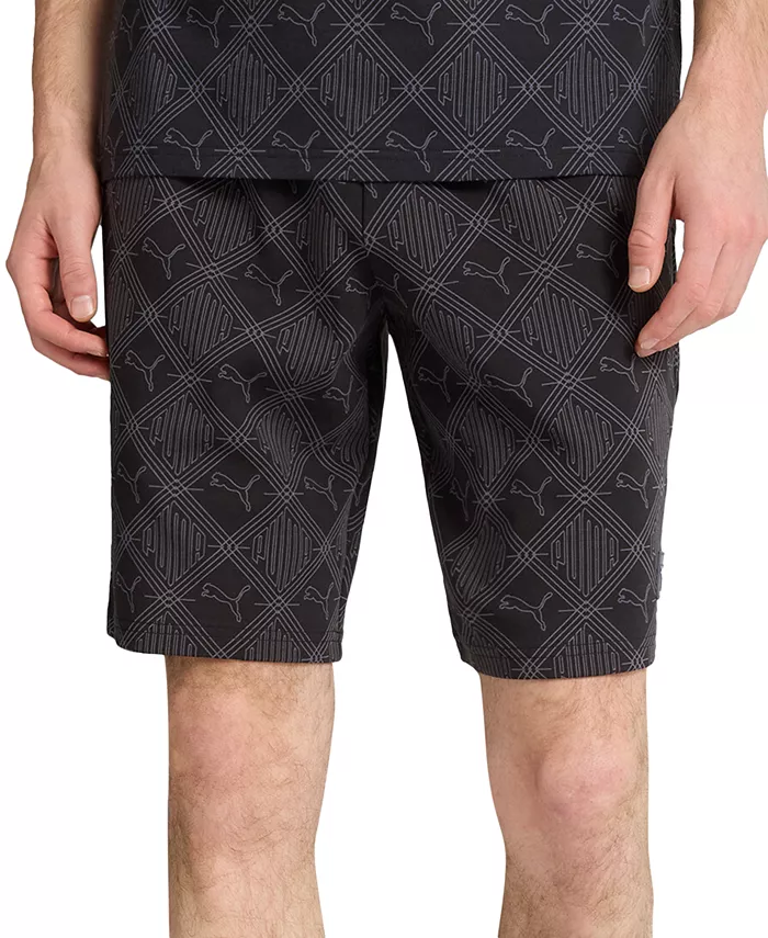 

Мужские шорты Essential Logomania Allover Print Puma, черный