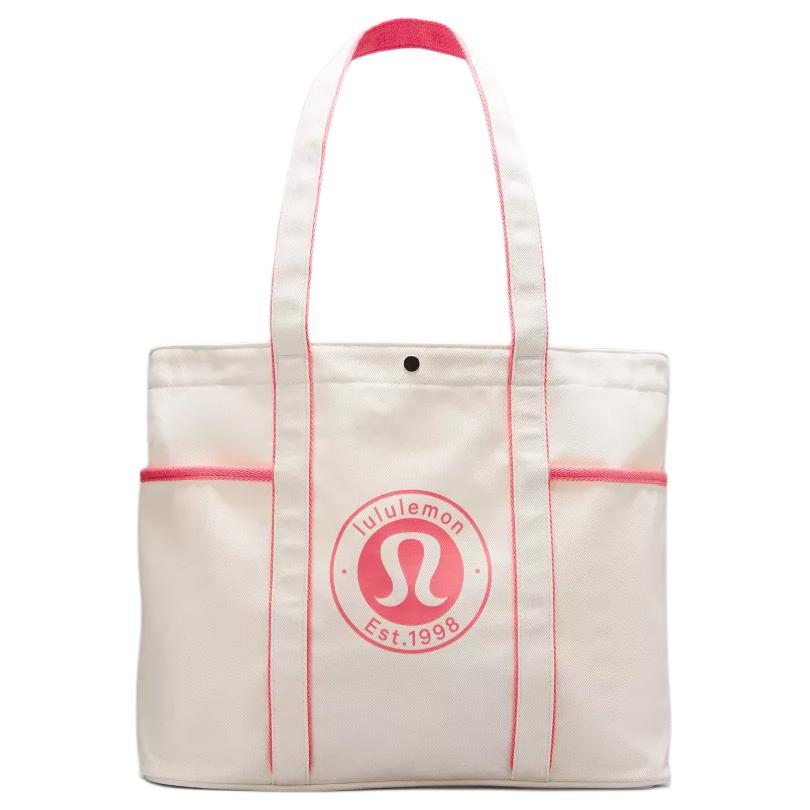 

Lululemon Сумка-шоппер из холста унисекс розовый глянец, Glaze Pink Color