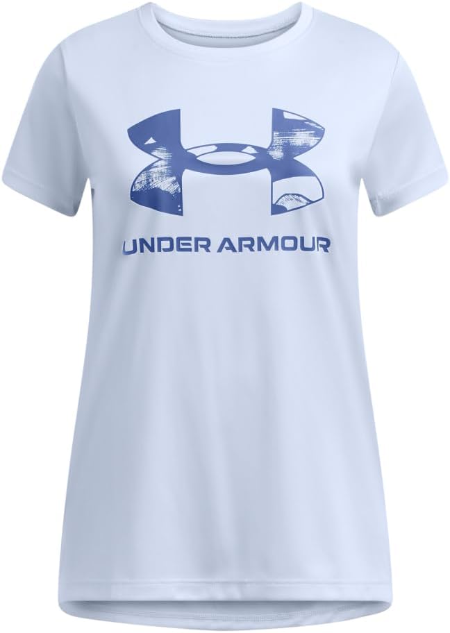 

Футболка Under Armour Girls с короткими рукавами и большим логотипом Tech Print, (465) Nimbus Blue/Tech Blue, Синий, Футболка Under Armour Girls с короткими рукавами и большим логотипом Tech Print, (465) Nimbus Blue/Tech Blue