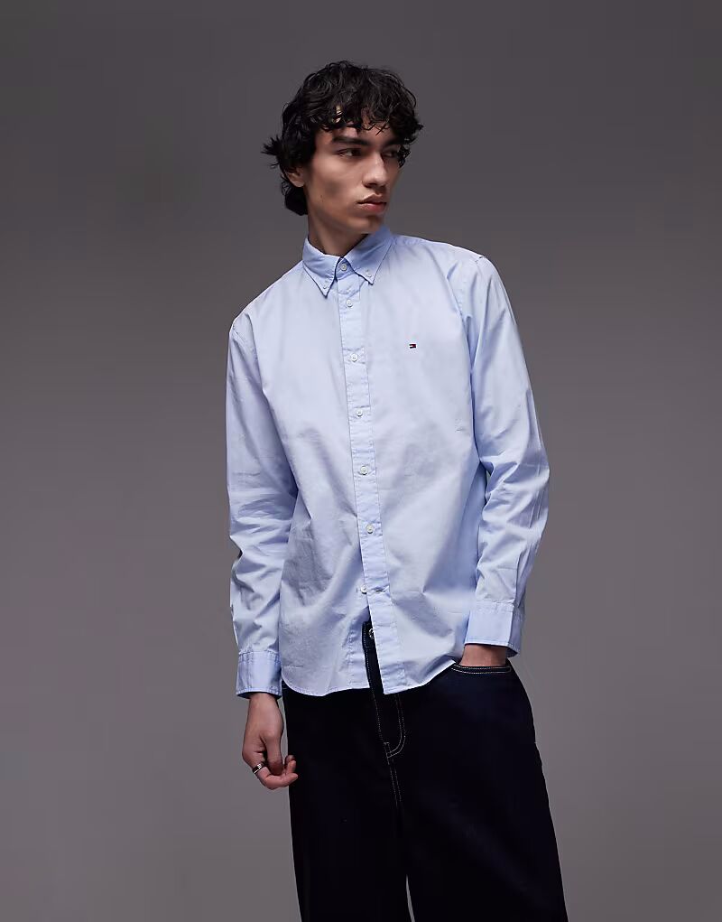 

Рубашка Tommy Hilfiger Flex Poplin светло-голубого цвета