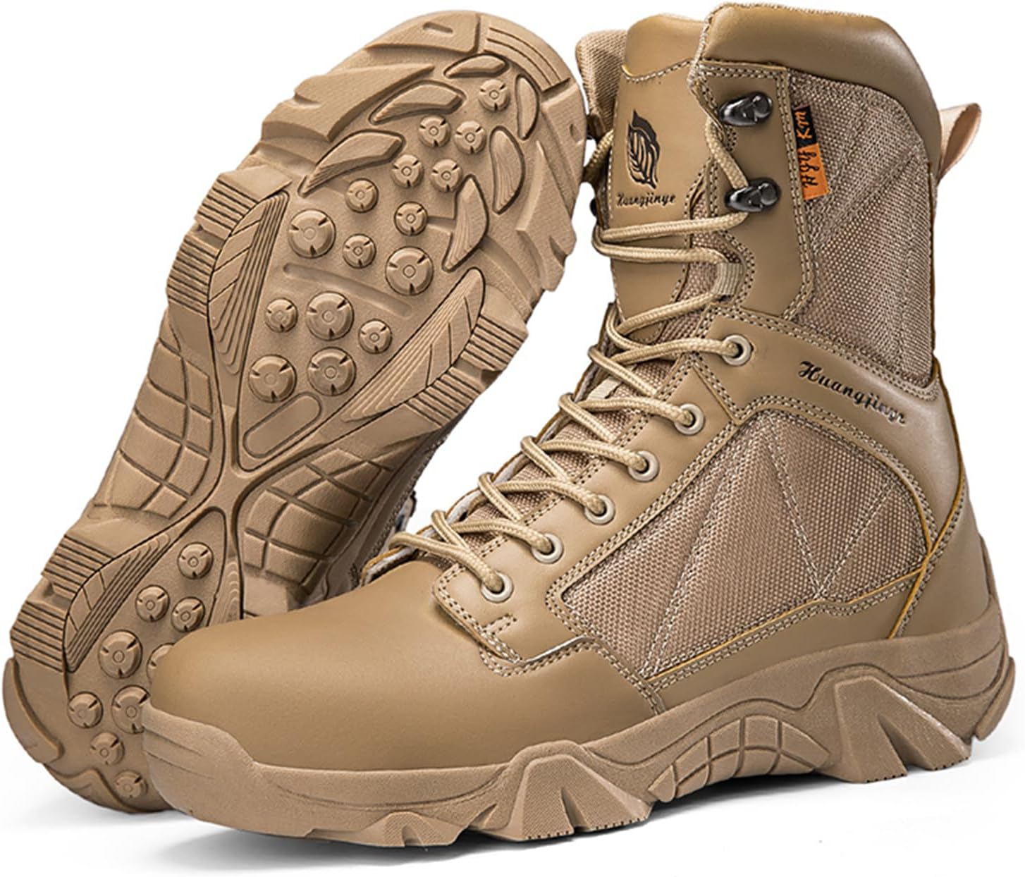 

Мужские тактические ботинки QKLMWES средней высоты, армейские, с стальным носком, легкие, противоскользящие, для походов на открытом воздухе, джунглей, пустынной армии, для боя, работы, мотоцикла и охоты, коричневый