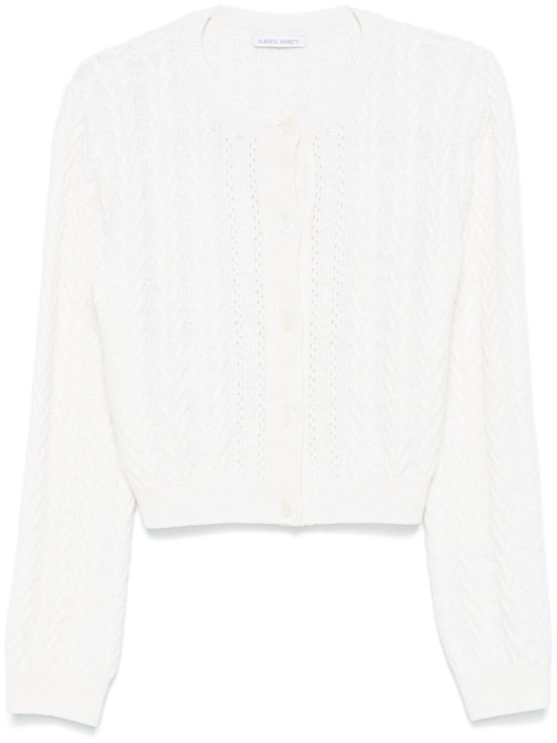 

Alberta Ferretti кардиган с круглым вырезом, белый