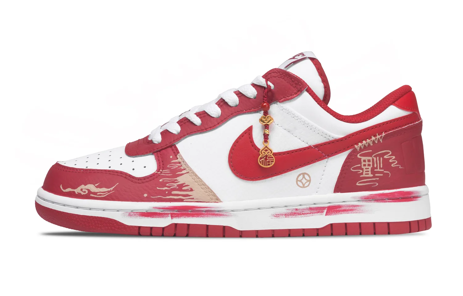 Nike Кроссовки для скейтбординга мужские Big Abrasion Resistant Breathable Low top Red