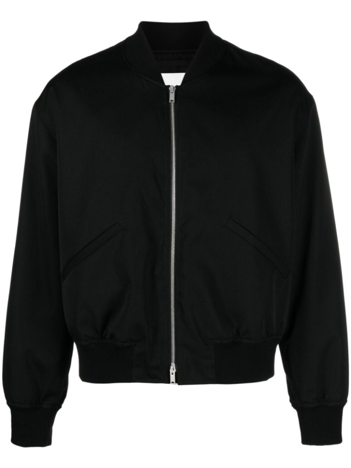 

Jil Sander zip-up wool bomber jacket, черный