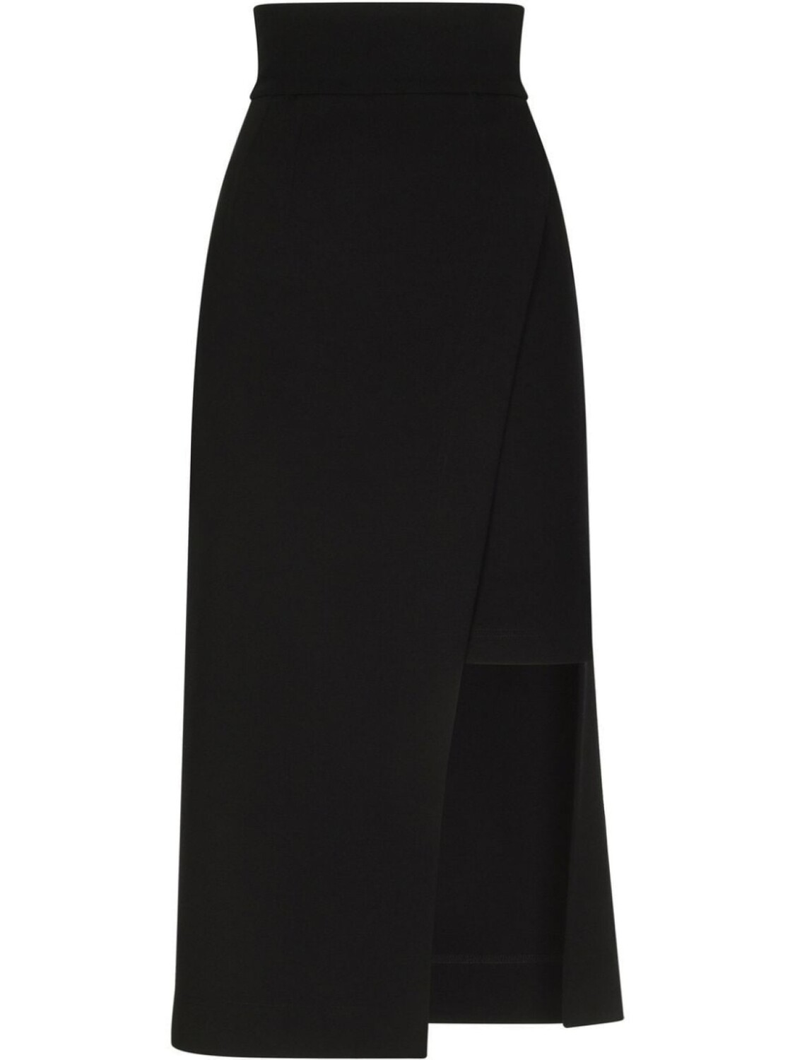 

Dolce & Gabbana asymmetric jersey midi skirt, черный