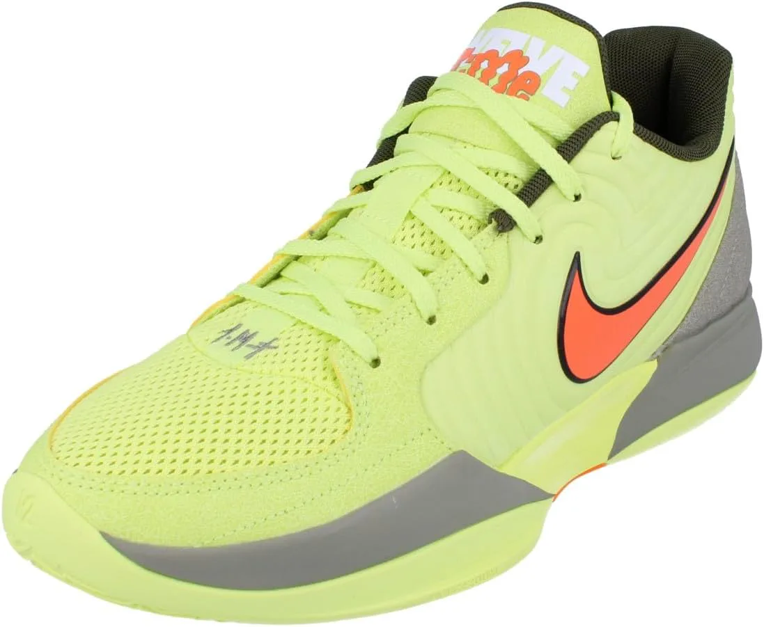Баскетбольные кроссовки Nike Ja 2 (FD7328-001, Black/Light Smoke Grey/Light Lemon Twist/Phantom), оранжевый