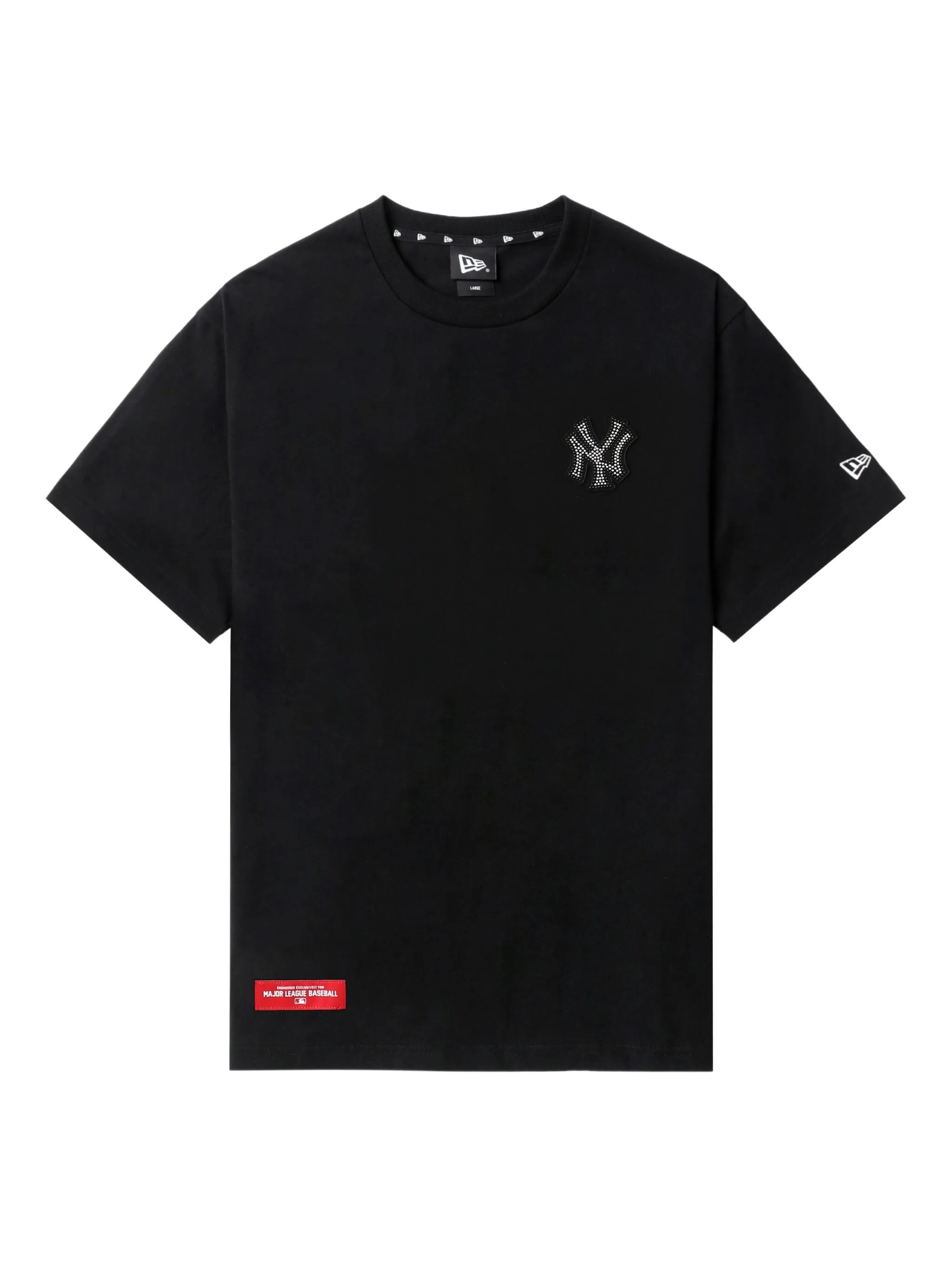 

Футболка со стразами и логотипом New Era Cap, черный