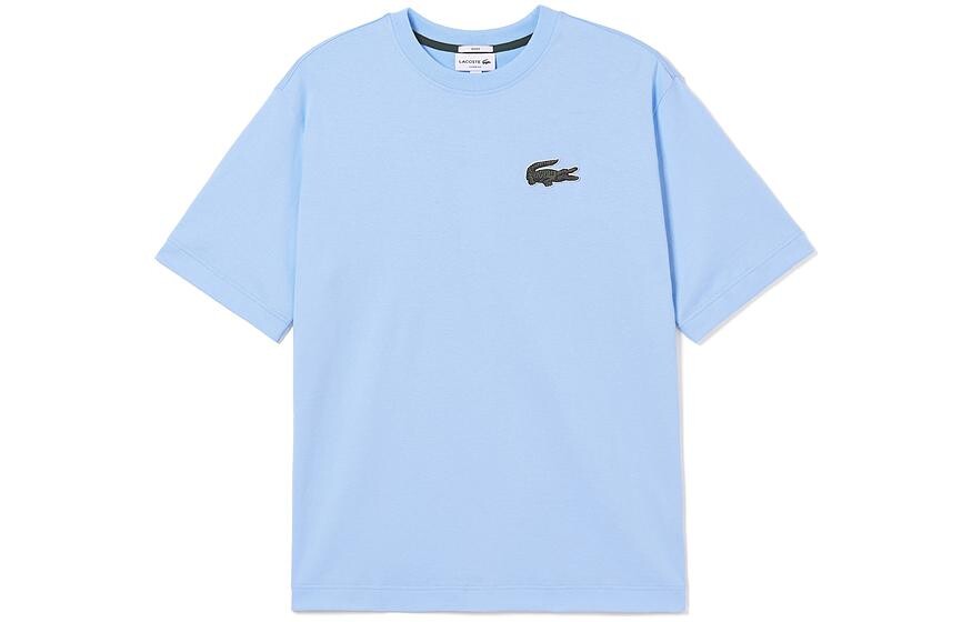 

Футболка унисекс небесно-голубая Lacoste, голубой