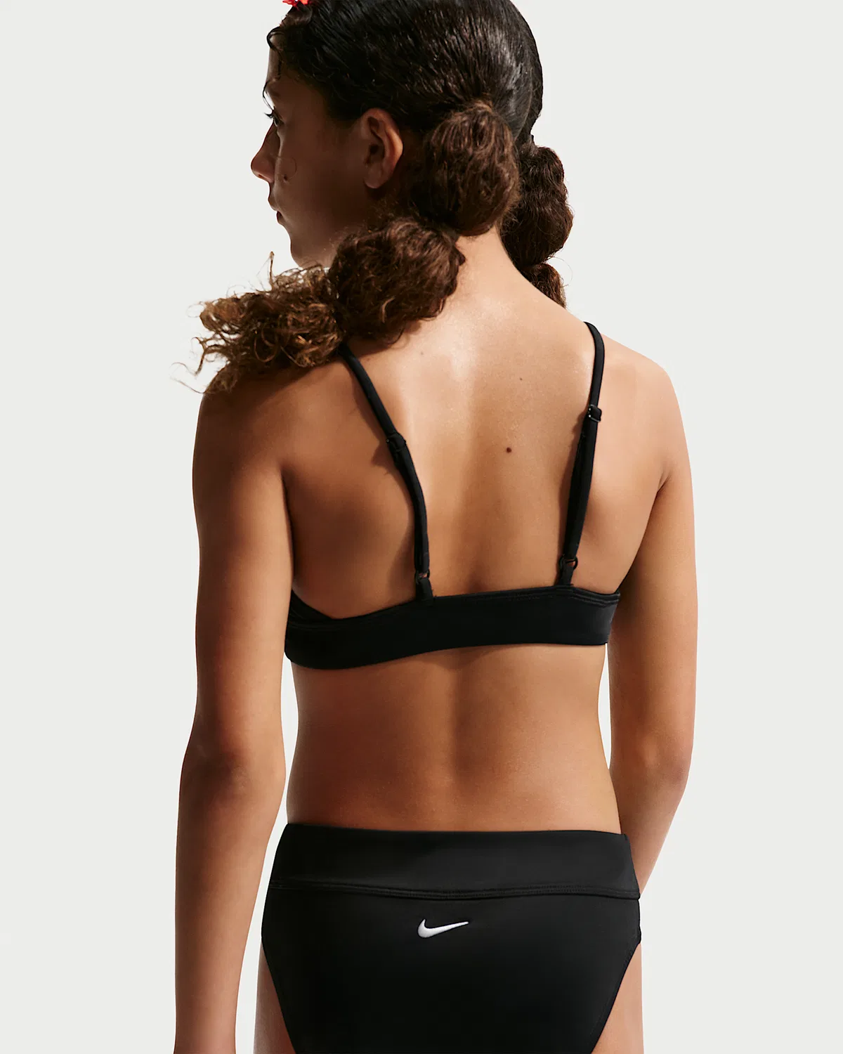 Детский (девочки) треугольный бикини-сет Nike Swim Effortless Essential, Black — фото 3
