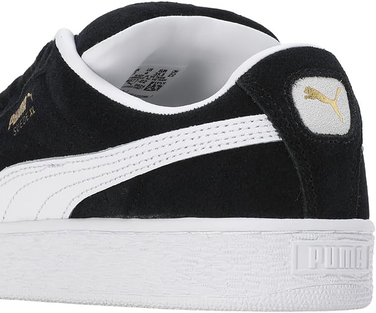Детские кроссовки Puma Unisex-Child Suede XL (для детей постарше), белый/черный — фото 4