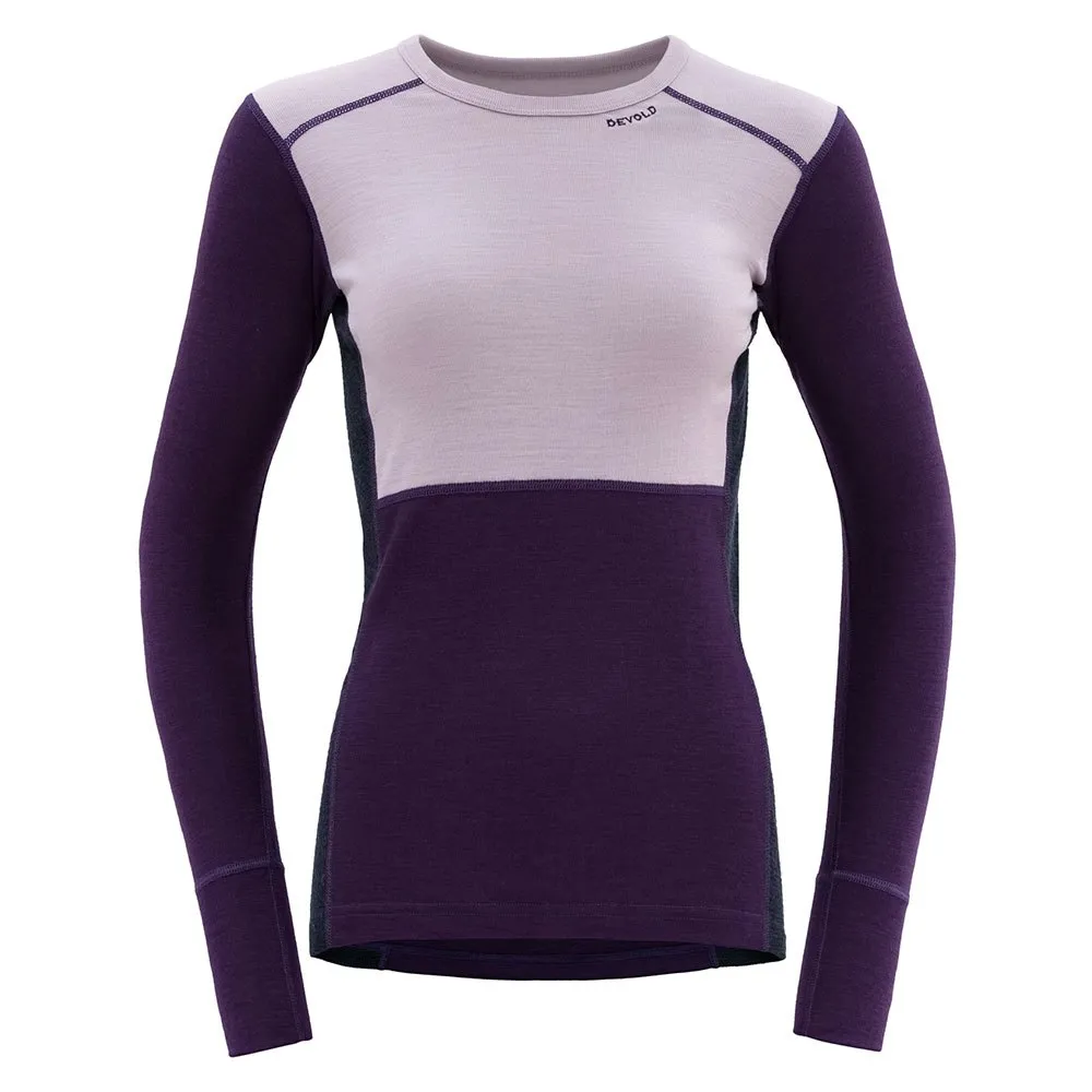 

Лонгслив DEVOLD OF NORWAY Lauparen Merino 190, фиолетовый