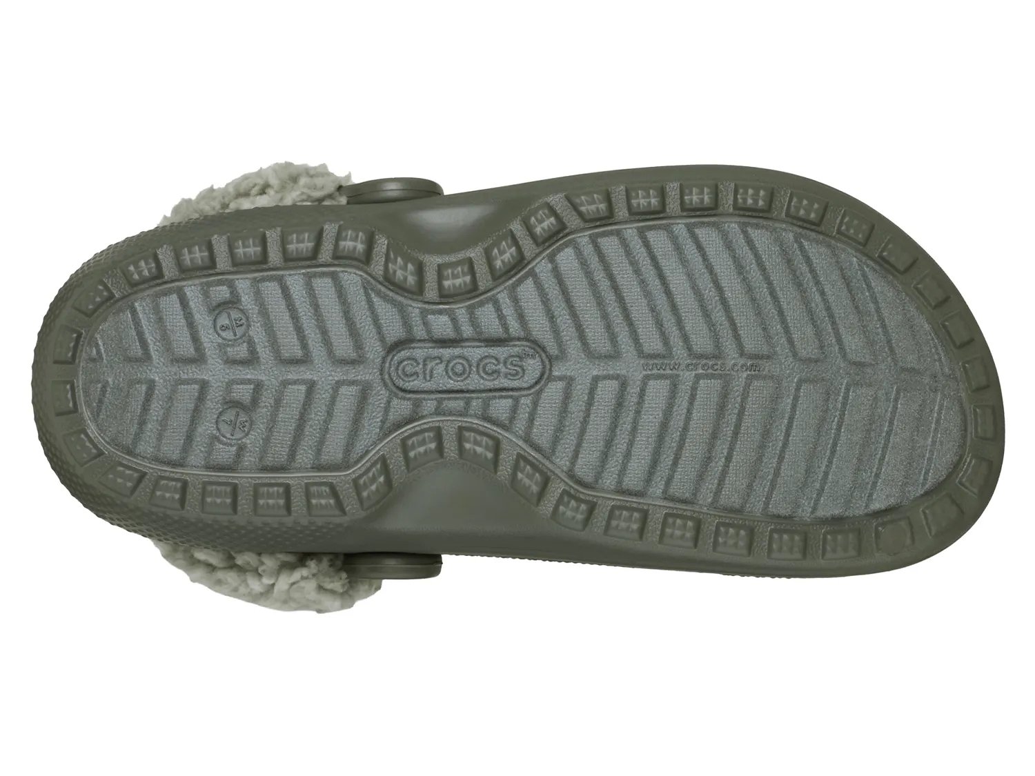 Сабо Crocs Classic Fleece Lined Clog, Dusty Olive — фото 4