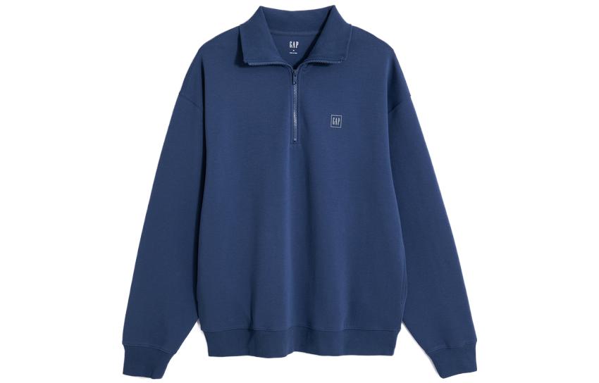 

Мужские толстовки с высоким воротником-стойкой, средней и стандартной длины GAP, темный синий