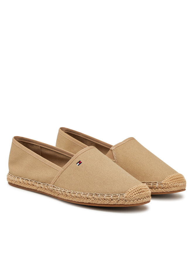 Эспадрильи Tommy Hilfiger Flag Canvas Espadrille FW0FW08541, коричневый — фото 2