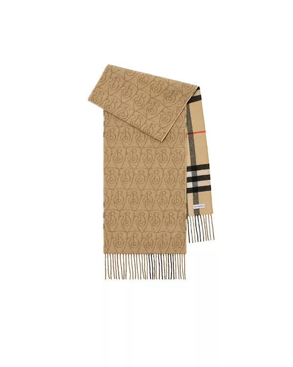 

Двусторонний кашемировый шарф с защитным экраном. Burberry, серый