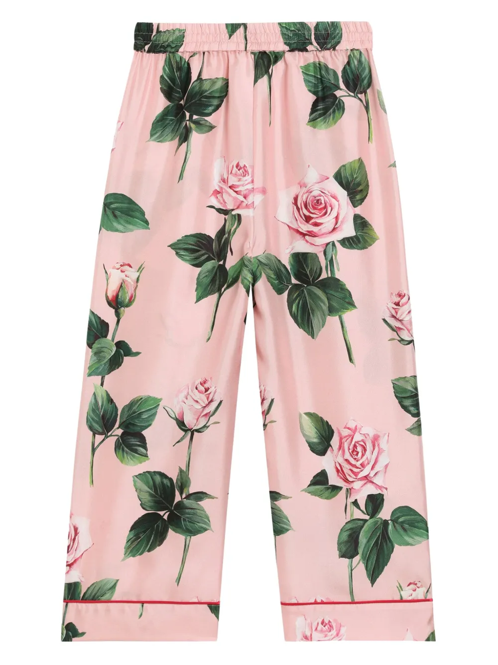 Брюки с цветочным принтом Dolce & Gabbana Kids, розовый — фото 2
