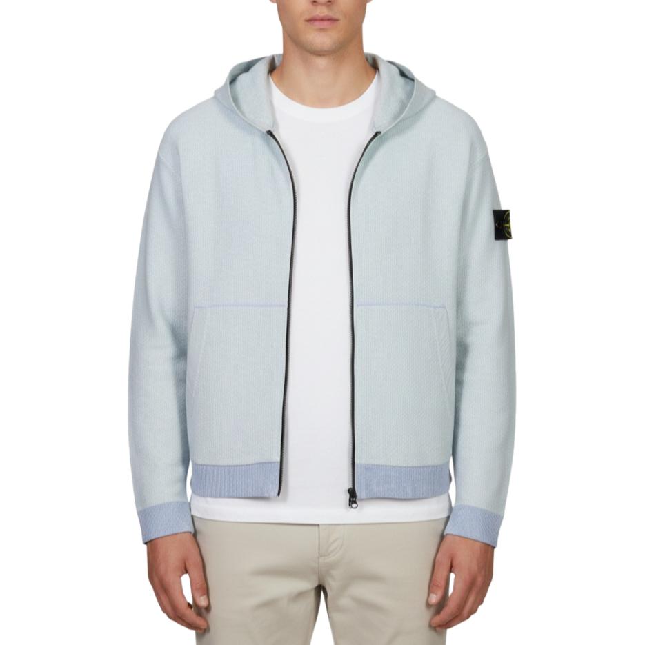 

Худи на молнии STONE ISLAND, светло-синий