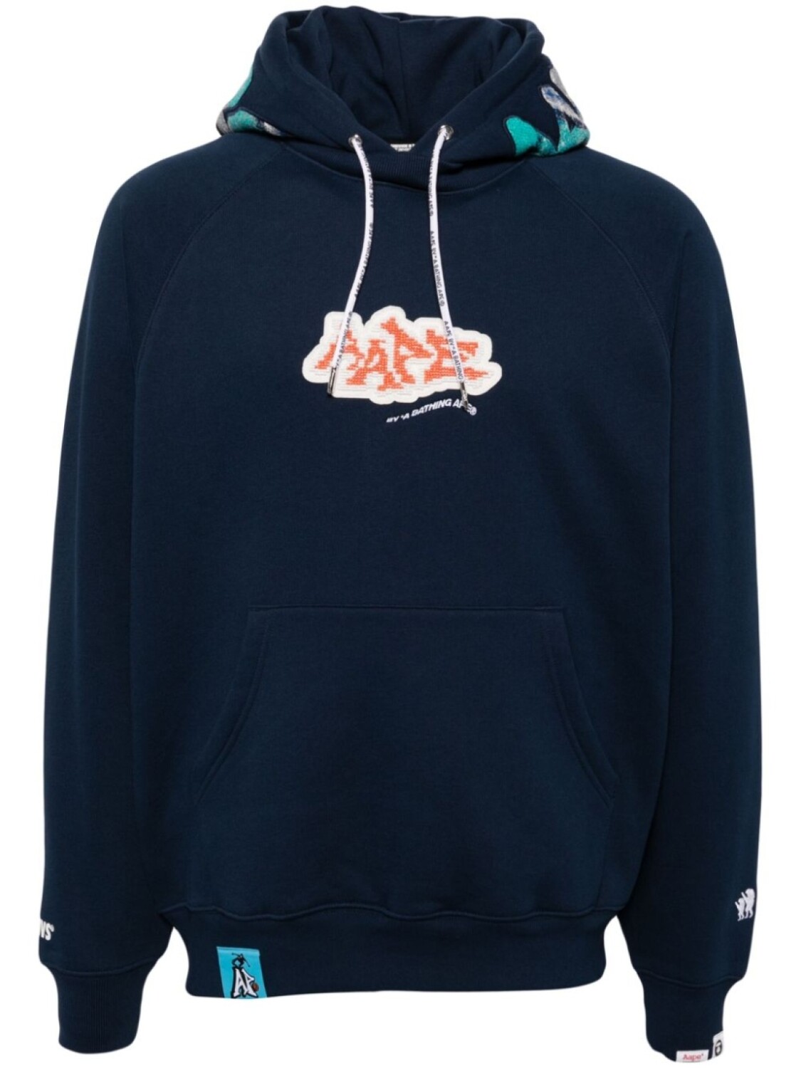 

Толстовка с капюшоном и нашивкой-логотипом AAPE BY *A BATHING APE, синий