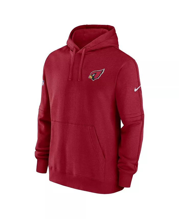Мужская толстовка с капюшоном Cardinal Arizona Cardinals Sideline Club Fleece Pullover Hoodie Nike — фото 2