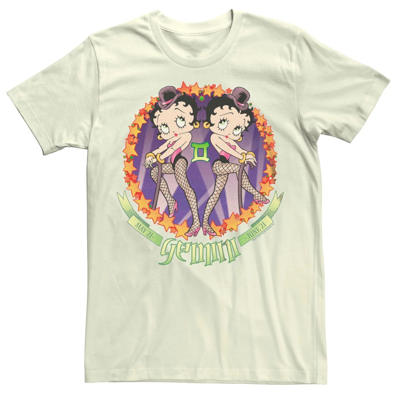 

Мужская футболка с гороскопом Betty Boop Gemini Licensed Character