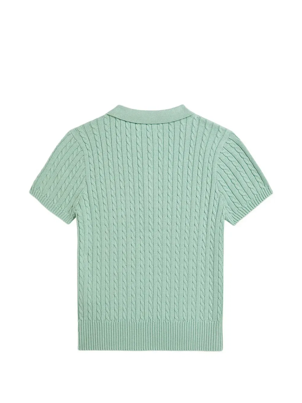 Рубашка поло фактурной вязки Polo Ralph Lauren Kids, зеленый — фото 2