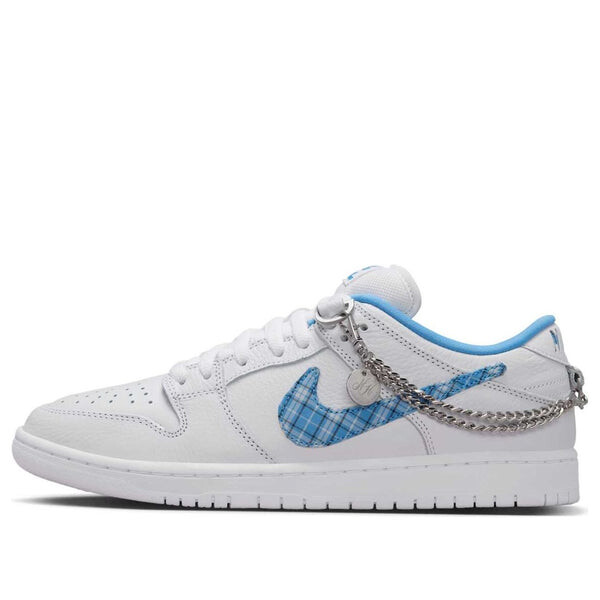 

Кроссовки x nicole hause sb dunk low pro 'white university blue' Nike, белый